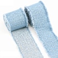 Miniatyrbild 3 av 3: Denimfrans, Mellanblå tvätt, 4 cm bred, 1,5 meter
