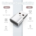 Miniatyrbild 2 av 5: INF 2-pack USB-C till USB-adapter för dataöverföring och laddning Silver