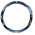 Pikkukuva 3 / 3: Tyylikäs sininen kehys Garmin Fenix 6X -kelloon - valkoiset yksityiskohdat