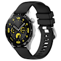 Miniatyrbillede 4 af 5: Silikone urrem til Huawei Watch GT5 - Hvid - 22mm Sort 20 mm