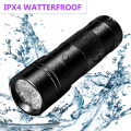 Pikkukuva 5 / 6: INF UV-taskulamppu 12 LEDillä 395 nm musta