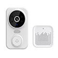Miniatyrbillede 1 af 5: M8 Graffiti Style White Smart Wireless Video Doorbell