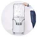 Miniatyrbild 4 av 5: Bagageskydd / skyddsöverdrag för resväska Transparent 24 inch