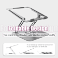 Miniatyrbillede 3 af 5: 360° roterende bærbar stativ - Foldbar notebookholder i aluminiumslegering Grå