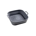 Pikkukuva 1 / 6: Kokoontaittuva neliön muotoinen Air Fryer silikonimuotti 17,5 cm Harmaa