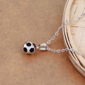Miniatyrbild 4 av 5: Halsband med fotbollshänge Silver