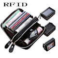 Miniatyrbillede 4 af 4: Pung/kortholder med RFID-beskyttelse Sort