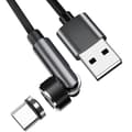 Magneettinen latauskaapeli USB-C-liitännällä Black 1 m Black 1 m