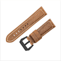 Miniatyrbild 2 av 4: Klockarmband i äkta läder Brun 20 mm