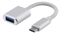 USB-C 3.1 Gen 1 to USB-A OTG adapter, alu, white bag, silver