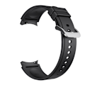 Miniatyrbillede 5 af 5: Silikoneurrem til kvinder 9138 - Sort med sølvspænde - 20 mm til Samsung Galaxy Watch 4/5