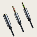 Miniatyrbillede 2 af 3: CB01 Hovedtelefon- og Mikrofonsplitter Adapter Audiokabel Model 3