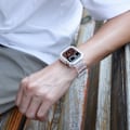 Miniatyrbillede 7 af 8: Silikone sportsarmbånd til Apple Watch Series 9/10, 46mm, Transparent Sort Hvid