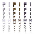 Miniatyrbild 1 av 4: 60 st Dragkedjereparationssats, Utbytbara dragkedjeskjutreglage i metall (Storlek 3, 5, 8, 10)