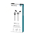 Miniatyrbild 3 av 3: USB-A till Lightning, USB-C och Micro-USB 1,5m Svart