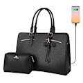 Miniatyrbillede 2 af 5: 15,6'' laptoptaske til kvinder med kosmetiketui Matein 1310 Black USB