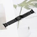 Miniatyrbillede 5 af 7: Elegant rustfrit stålrem til Samsung Watch7 47mm Ultra Sort