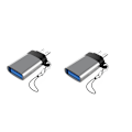 Miniatyrbild 1 av 3: 2-pack Android Lanyard Adapter Grå