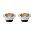 2-pack LED Infälld Downlight Vit och Svart Koppstil 10W Spotlight, 75mm Utskärning, 4000K