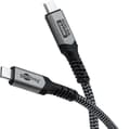USB-C™-kabel, USB4™, 1,8 m, svart;silver