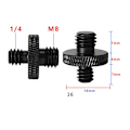 Miniatyrbild 1 av 3: Stativgängadapter 1/4" till M10 - 5-pack M8
