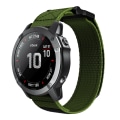 Pikkukuva 6 / 8: Garmin Fenix 6X/5X/3/3 HR rannekoru 26 mm nailonia Ruohon väri