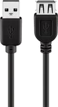 USB 2.0 -nopea jatkokaapeli, musta
