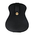 Miniatyrbillede 1 af 2: Guitar Pick Holder Pung - PU Læder Plektrum Etui med Stor Kapacitet Sort