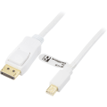 Miniatyrbild 1 av 3: DisplayPort to Mini DisplayPort cable, 20-p ma-ma, 1m, white