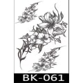 Miniatyrbillede 9 af 9: INF Engangstatoveringer - midlertidige tatoveringer med blomstermotiver 8 stk Sort