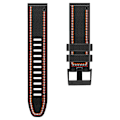 Miniatyrbild 5 av 5: Vit silikonarmband för Garmin Fenix 8X 7 6X 6 5X 5 5S Svart 26 mm