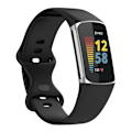 Miniatyrbillede 5 af 6: Silikone urrem til Fitbit Charge 5 Charge 6 Sort S
