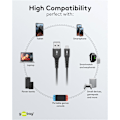 Miniatyrbillede 8 af 11: Lightning USB-A superblødt tekstilkabel med metalstik, 2 m, sort