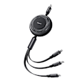 Miniatyrbild 2 av 3: 3-i-1 USB till USB-C / Lightning / Micro USB-kabel, Mcdodo CA-5220, 1,2 m (svart)