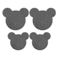 Miniatyrbild 1 av 3: Teddy Bear Shoe Patch Kit - 8 lappar (4 stora, 4 medelstora) Mörkgrå