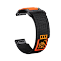 Miniatyrbillede 1 af 3: Garmin Fenix 8 Nylon Vævet Rem Sort 26 mm