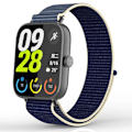 Miniatyrbillede 1 af 3: Redmi Watch 5/4 Flettet Nylonrem Blå + hvid