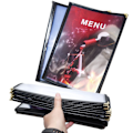 Miniatyrbillede 2 af 4: Clear Restaurant Menu Cover, 4 View Menu Folder til restauranter