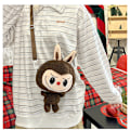 Miniatyrbillede 5 af 6: Charmerende plys-crossbody-taske Brun