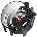 Miniatyrbillede 3 af 3: Elektropletbelagt Gunmetal TPU-etui til Oppo Watch X2/OnePlus Watch 3 Sort