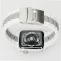 Miniatyrbillede 3 af 3: Tofarvet silikone urrem til Apple Watch Series 1-7 & SE Hvid+Grå