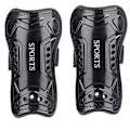 Miniatyrbillede 3 af 4: Youth Shin Guards Fodbold med rem Sort