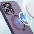 Miniatyrbild 3 av 6: Magnetiskt skyddande telefonfodral med osynligt stativ för iPhone iPhone 15 Pro Svart