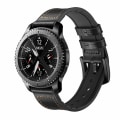 Miniatyrbillede 1 af 8: Armbånd Samsung Gear S3 Classic, Frontier, Galaxy Watch 22 mm Læder Sort