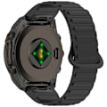 Miniatyrbillede 4 af 4: Garmin Fenix 5/6/7/8 magnetisk urrem med hurtig udløsning Sort 22 mm