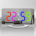 Miniatyrbild 10 av 10: Digital väckarklocka med spegelyta 3 ljusstyrkor RGB färger