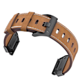 Miniatyrbillede 2 af 7: Ægte læderurrem til Garmin Fenix 8/7X/7/6/5/965 Brun 26 mm