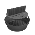 Pikkukuva 1 / 4: Kokoontaittuva pyöreä Air Fryer silikonimuotti jakajalla Musta