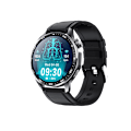 Miniatyrbillede 5 af 10: Smartwatch med EKG, pulsmåler, blodtryksmåler og skridttæller Sort læderrem