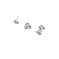 Miniatyrbillede 3 af 3: Usynlige Tryklåse, Flad Bagside Rhinestone Runde Knapper (10 stk.) Gennemsigtig